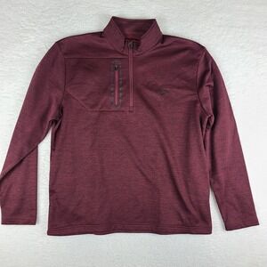 Callaway Sweater‎ Mens Large Burgundy Red Quarter Zip Performance Tech Golf
